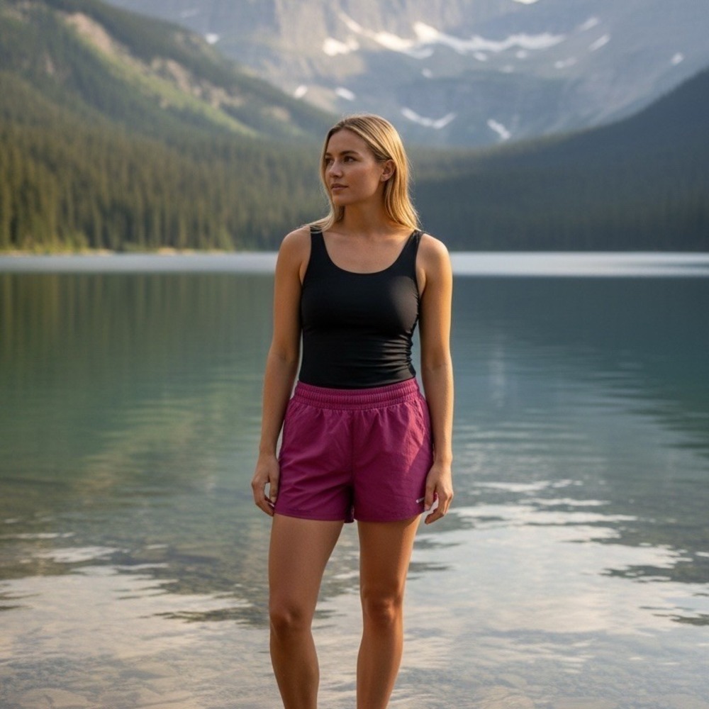 Duluth Trading Co. AKHG Swim Shorts Womens Plus 22W Pink UPF 50+ Liner hike pkts